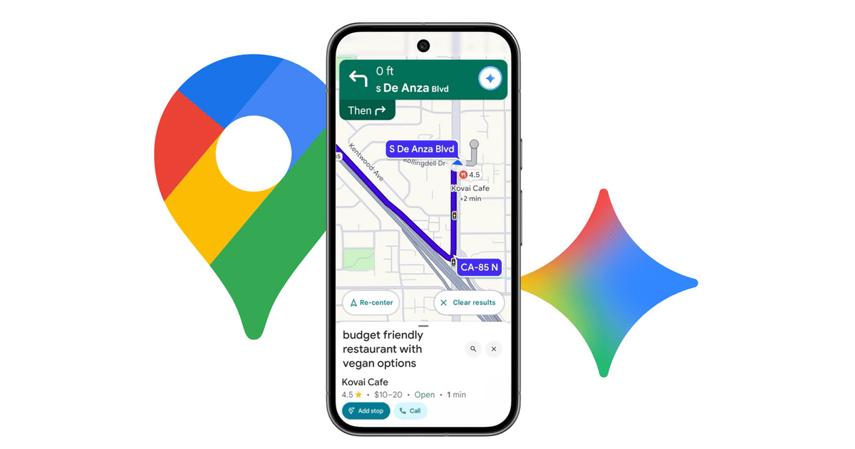 Google Maps 加入 Gemini 對話導航!能理解語意挑選餐廳、停車場