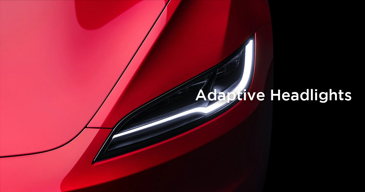 特斯拉矩陣頭燈更聰明了：自動遠光燈將導入兩階段像素級調光