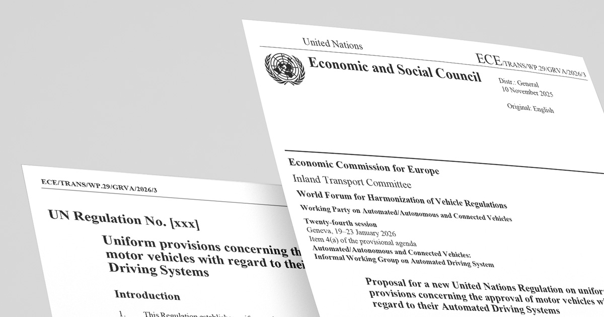 準備超越 R79？聯合國推全新自駕法規：跨國認證有望成全球新標準