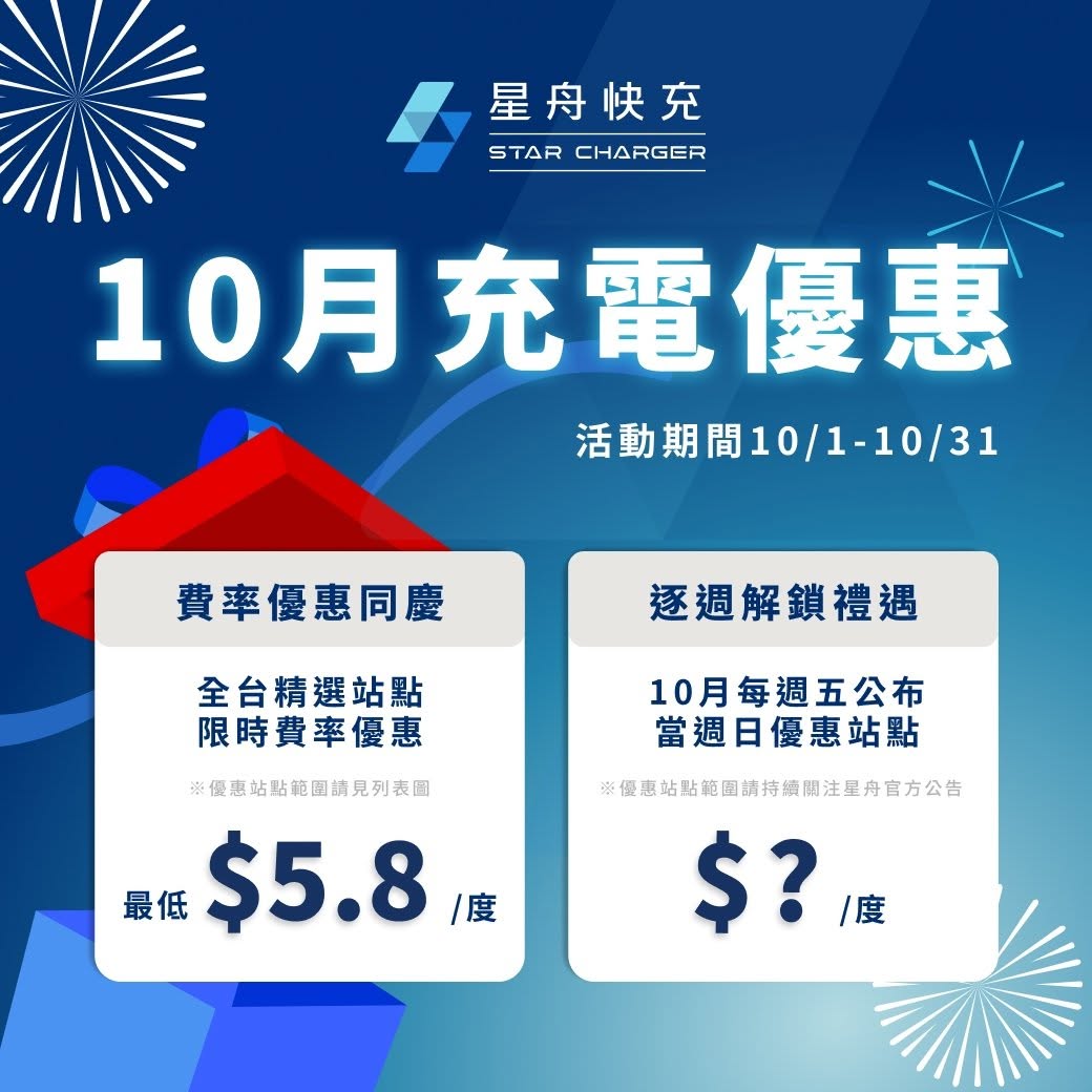 星舟快充 2026 年 10 月至 12 月非夏月時間電價方案
