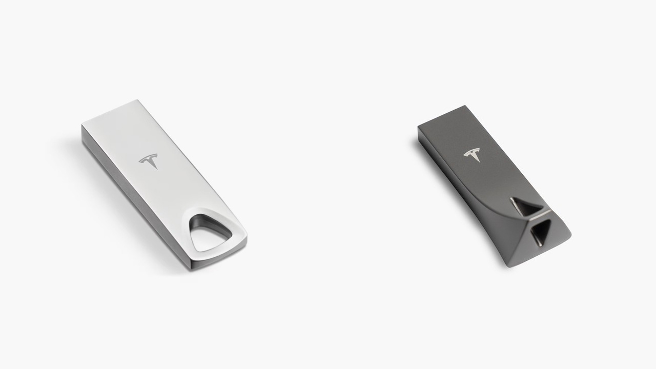 特斯拉手套箱 USB 連接埠與哨兵模式行車記錄器儲存裝置配置示意