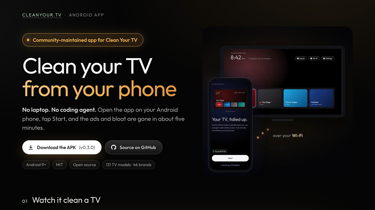 CleanYourTV 系統備份與還原原廠設定確認畫面